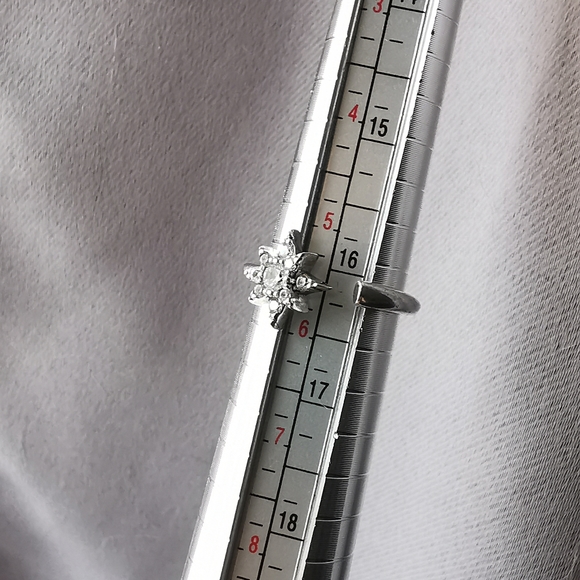 Sterling silver Starburst open band ring - Picture 6 of 8